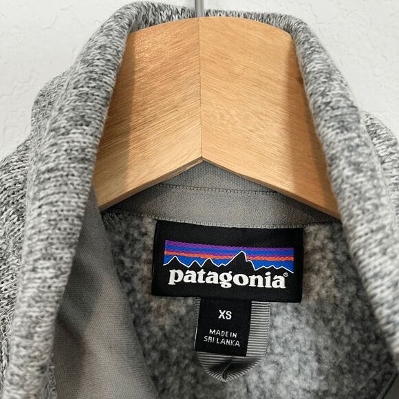 Patagonia Gray Knit Better Sweater Fleece Zip-Up Vest Women's Size XS - Picture 5 of 6